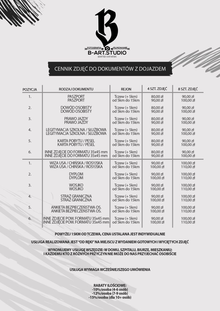 CENNIKZDJĘĆDODOKUMENTÓWZDOJAZDEMDOKLIENTA